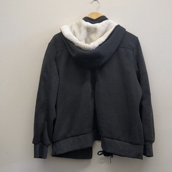 Paris Blues Black Coat with lined Hood size 2X - Picture 5 of 6